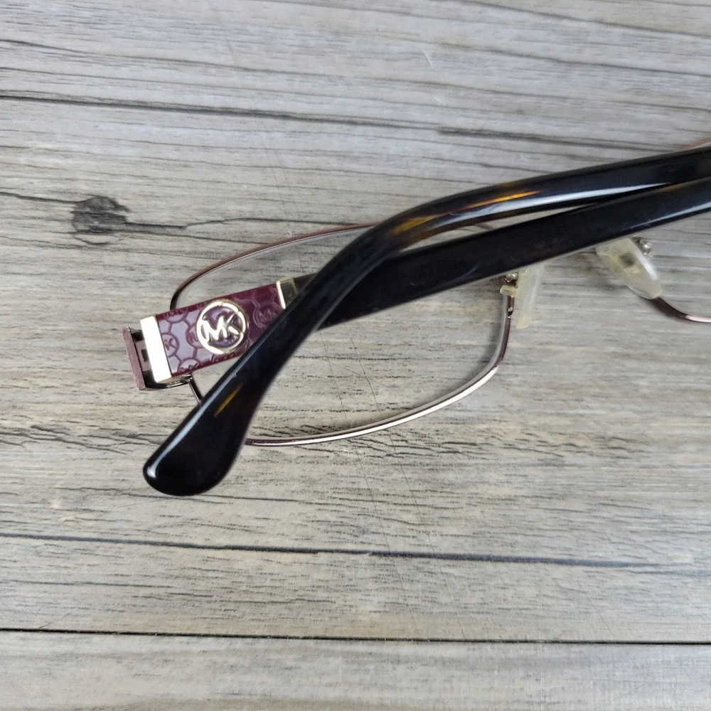 Michael Kors Eyeglass Frames MK338 210 Brown Burgundy Rectangle Womens 52-16-135